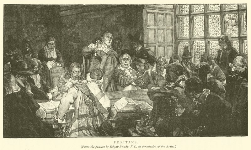 Puritánok (metszet) alkotó: Edgar Bundy