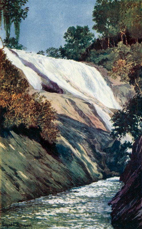A kaszkád Tijucában, Rio (színes litó) alkotó: Edgar L. Pattison