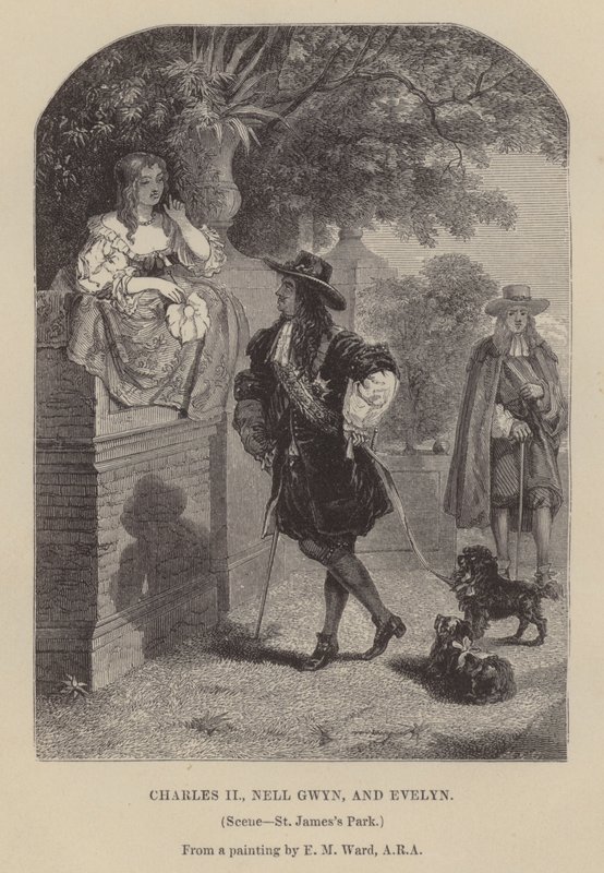 Charles II, Nell Gwyn és Evelyn, St James