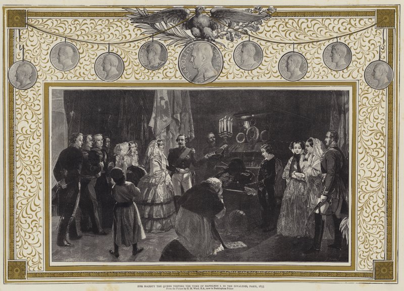 Őfelsége a királynő meglátogatja I. Napóleon sírját a párizsi Invalidusokban alkotó: Edgar Melville (after) Ward