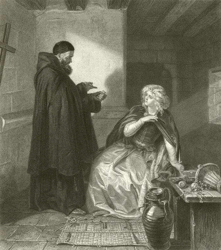 Júlia Lawrence testvér cellájában (metszet) alkotó: Edgar Melville Ward