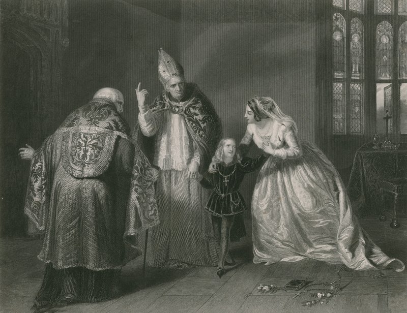Erzsébet királynő és York hercege, Richard király III alkotó: Edgar Melville Ward