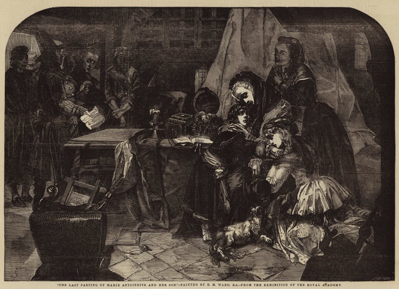 Marie Antoinette és fia utolsó búcsúja alkotó: Edgar Melville Ward