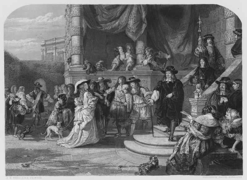 Clarendon bukása, a Right Honorable Lord Northwick gyűjteményében lévő képről, a Vernon Galériában található másolatról alkotó: Edgar Melville after Ward