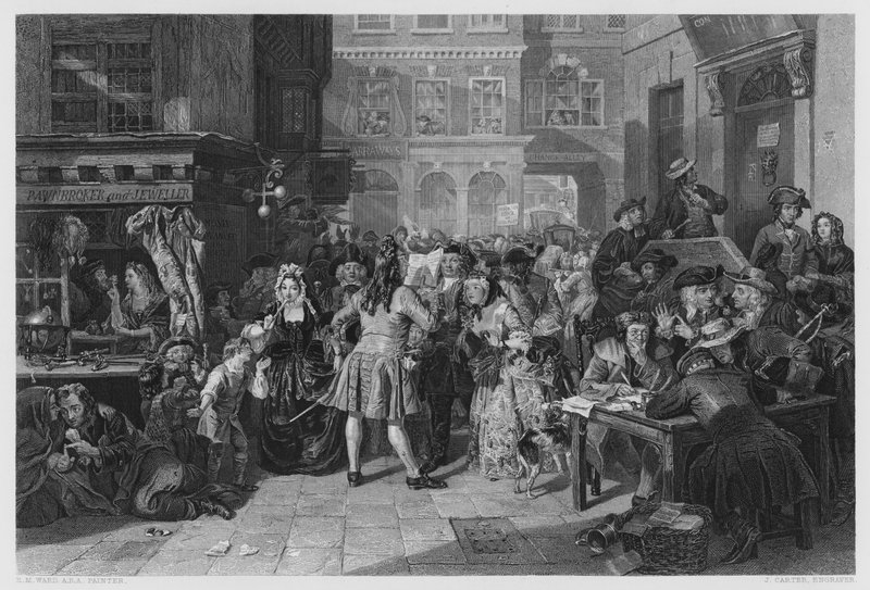 A dél-tengeri buborék, a Vernon Gallery képéről alkotó: Edgar Melville after Ward