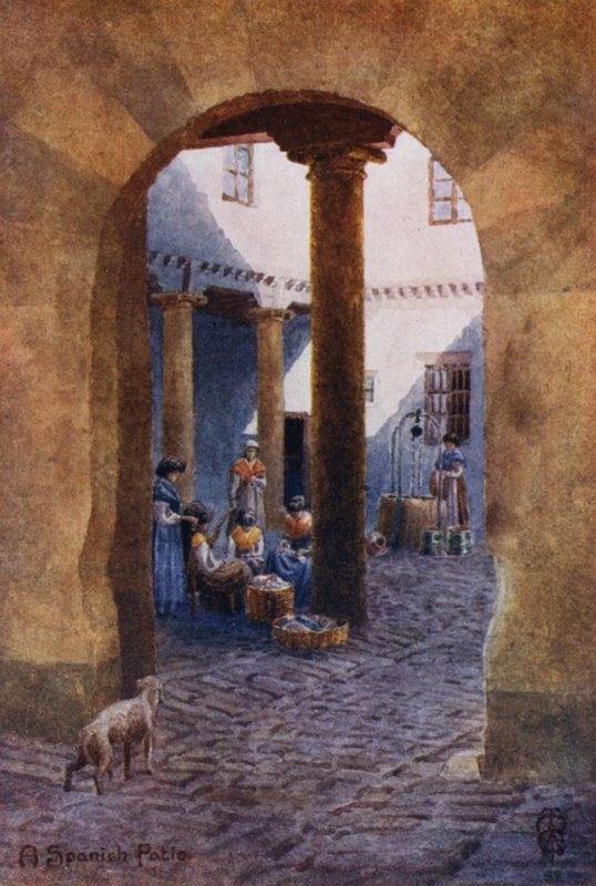 Észak-Spanyolország: spanyol terasz (színes litó) alkotó: Edgar T. A. Wigram