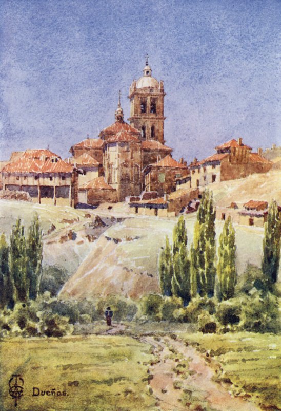 Észak-Spanyolország: Duenas (színes litho) alkotó: Edgar T. A. Wigram