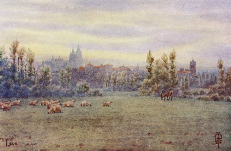 Észak-Spanyolország: Leon, a Pajares útról (színes litho) alkotó: Edgar T. A. Wigram