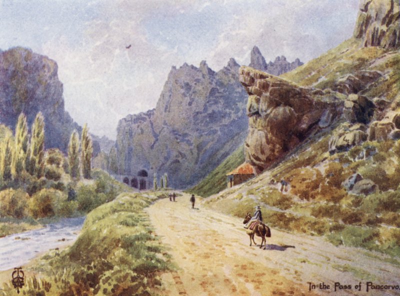 Észak-Spanyolország: Pancorvo-szurdok (színes litó) alkotó: Edgar T. A. Wigram