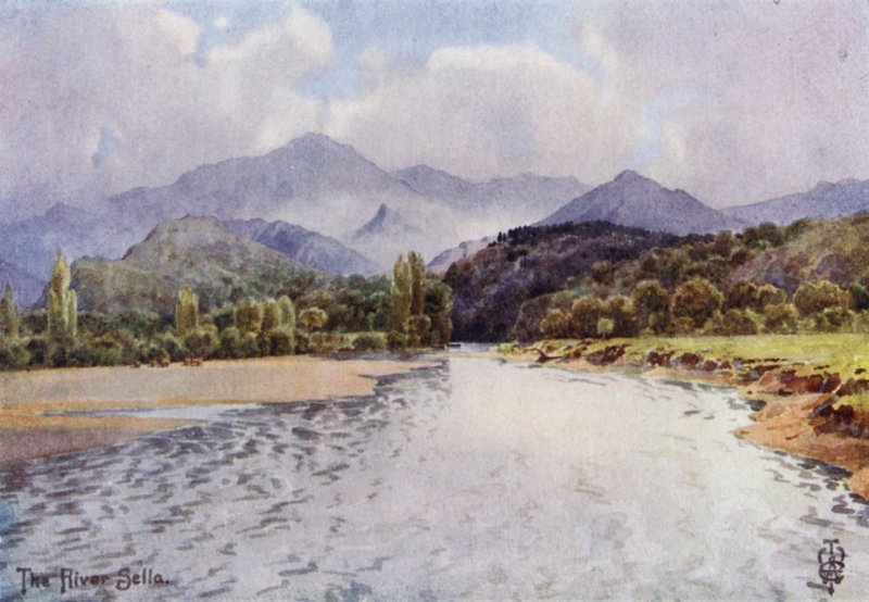 Észak-Spanyolország: A Sella-völgy, Arriondas alatt (színes litho) alkotó: Edgar T. A. Wigram