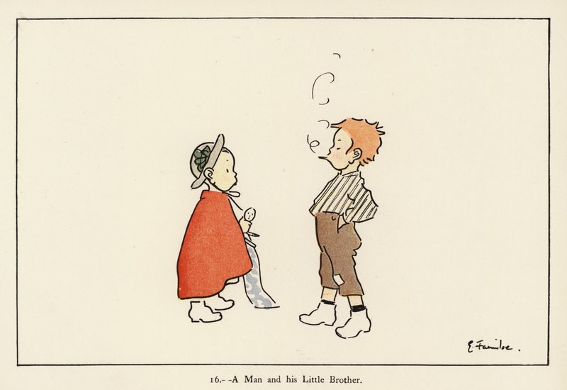 Egy ember és az öccse (színes litó) alkotó: Edith Farmiloe