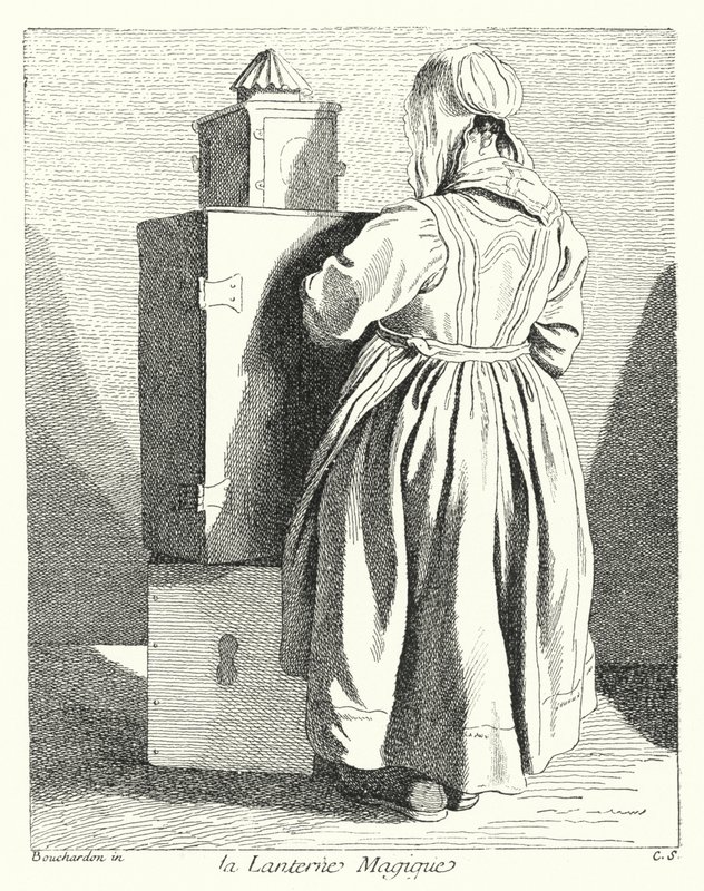 A varázslámpás (metszet) alkotó: Edmé (after) Bouchardon