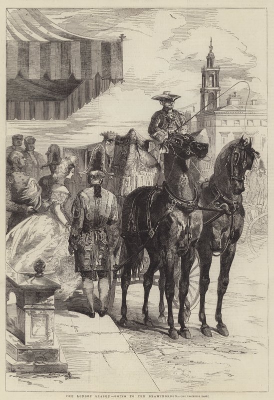 A londoni szezon, megy a Drawingroom alkotó: Edmond Morin