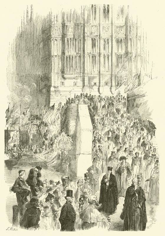 London főpolgármesterének eskütétele (metszet) alkotó: Edmond (after) Morin