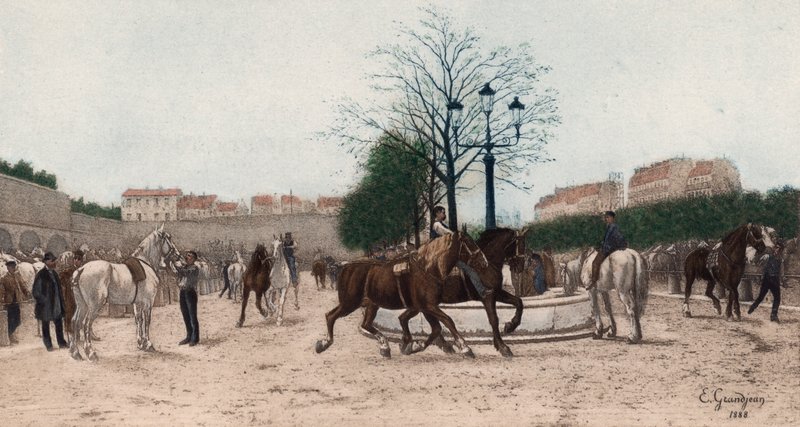Lópiac Párizsban (színes fotógravúr) alkotó: Edmond Georges Grandjean