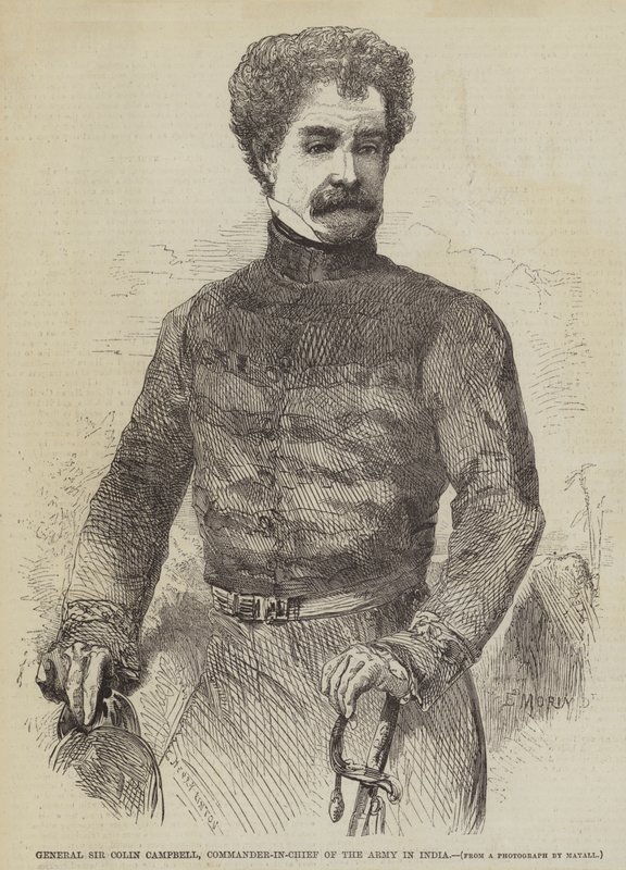 Sir Colin Campbell tábornok, az indiai hadsereg főparancsnoka alkotó: Edmond Morin