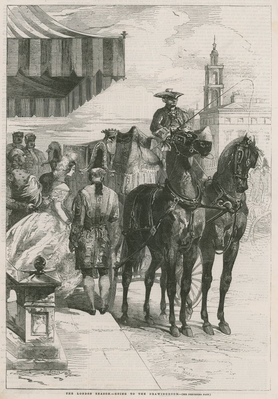 A londoni szezon: Going to the Drawing Room (metszet) alkotó: Edmond Morin
