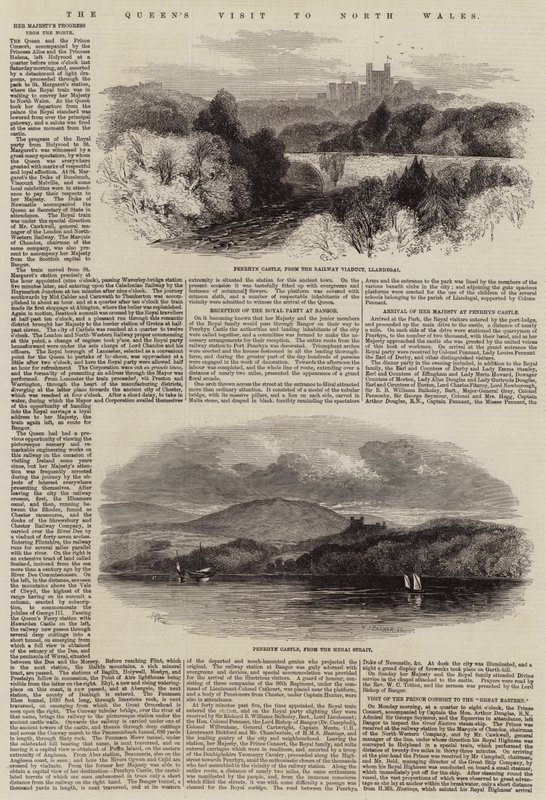 A királynő észak-walesi látogatása alkotó: Edmund Morison Wimperis
