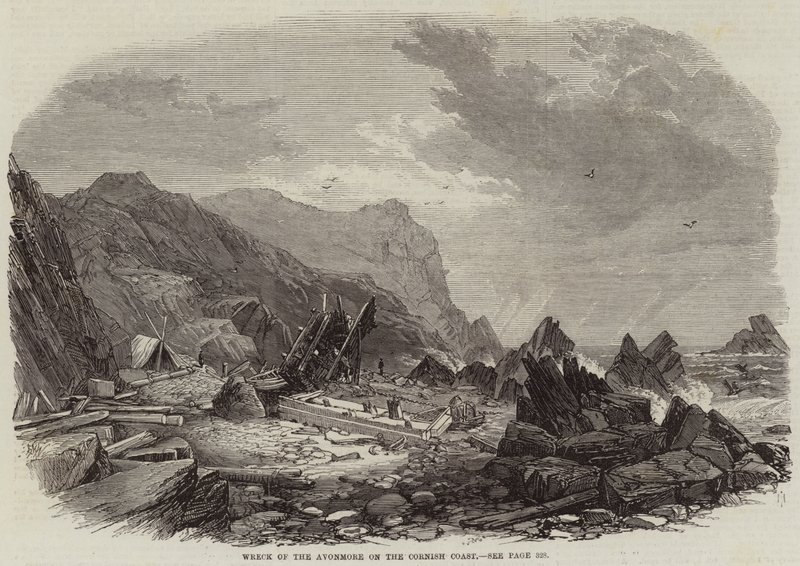 Az Avonmore roncsa a Cornish-parton alkotó: Edmund Morison Wimperis