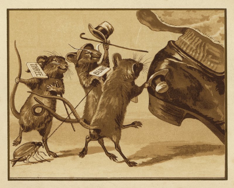Illusztráció három vak egérhez (színes litó) alkotó: Edmund G. Caldwell