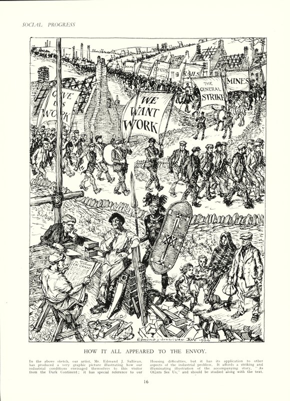 Hogyan tűnhet Anglia egy afrikai követnek (színes litho) alkotó: Edmund Henry Garrett