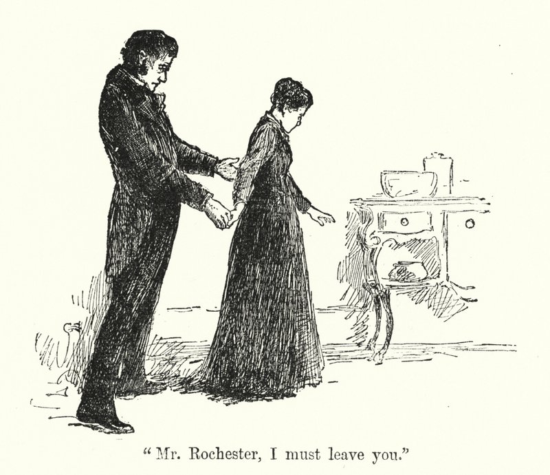 Illusztráció Jane Eyre számára, Charlotte Bronte (litho) alkotó: Edmund Henry Garrett