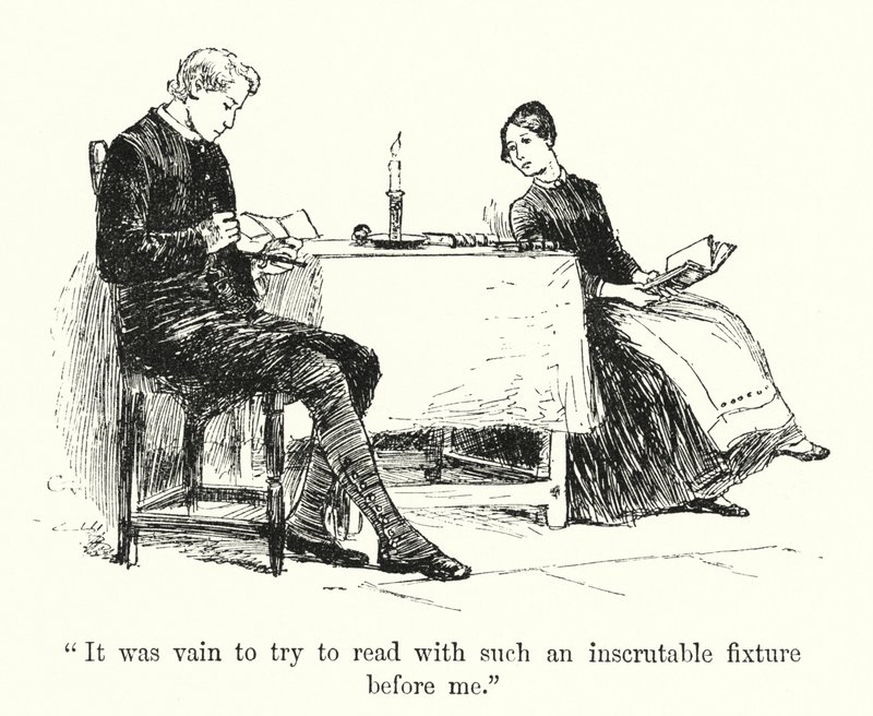 Illusztráció Jane Eyre számára, Charlotte Bronte (litho) alkotó: Edmund Henry Garrett