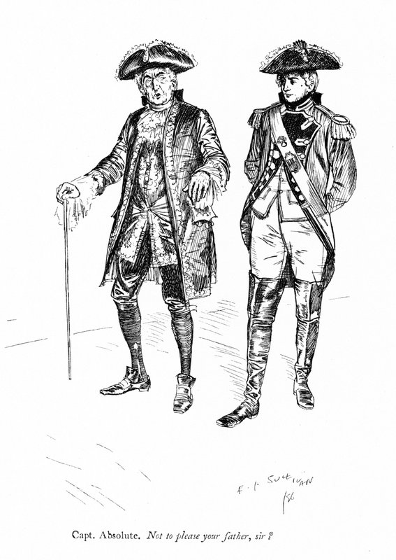 Illusztráció Sheridan The Rivals című művéhez (metszet) alkotó: Edmund Joseph (after) Sullivan