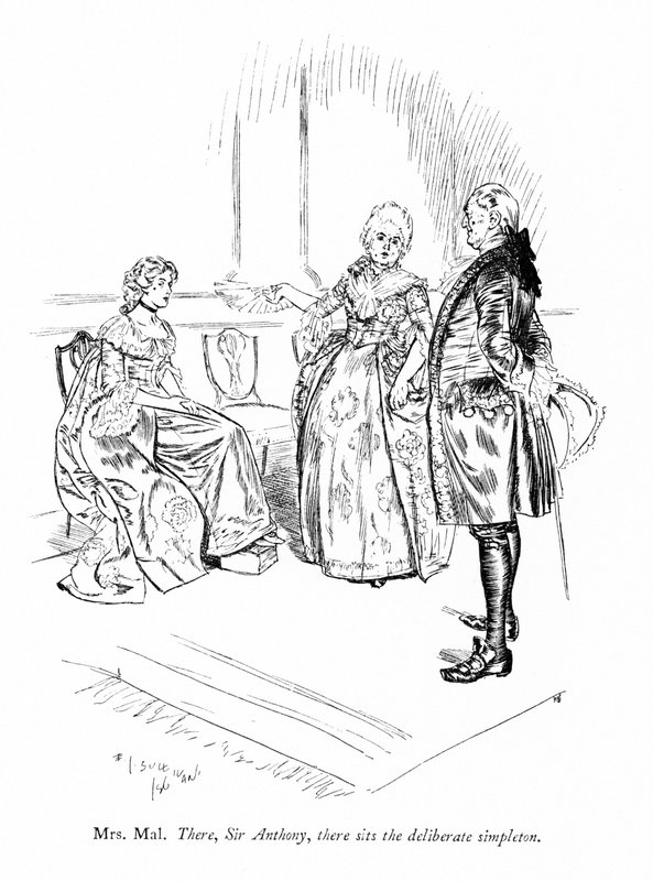 Illusztráció Sheridan The Rivals című művéhez (metszet) alkotó: Edmund Joseph (after) Sullivan