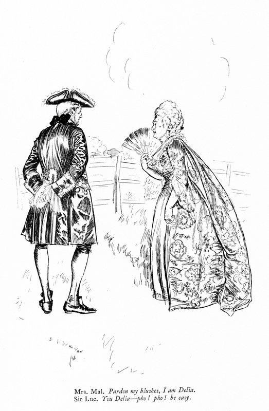 Illusztráció Sheridan The Rivals című művéhez (metszet) alkotó: Edmund Joseph (after) Sullivan