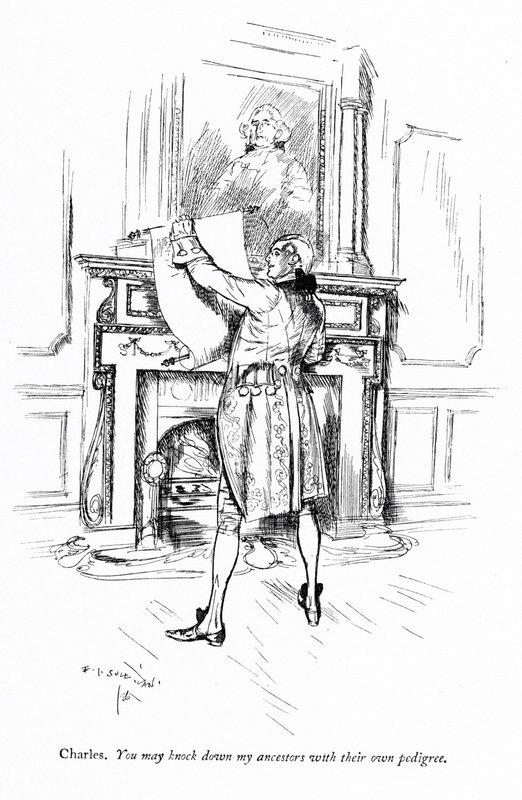 Illusztráció Sheridan A botrány iskolájához (metszet) alkotó: Edmund Joseph (after) Sullivan