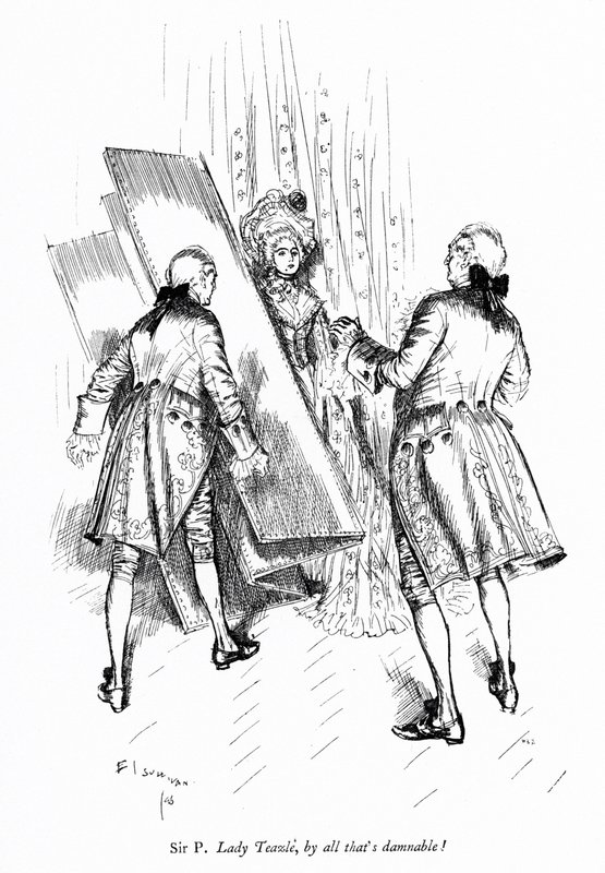Illusztráció Sheridan A botrány iskolájához (metszet) alkotó: Edmund Joseph (after) Sullivan
