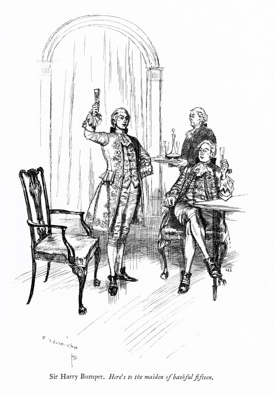 Illusztráció Sheridan A botrány iskolájához (metszet) alkotó: Edmund Joseph (after) Sullivan