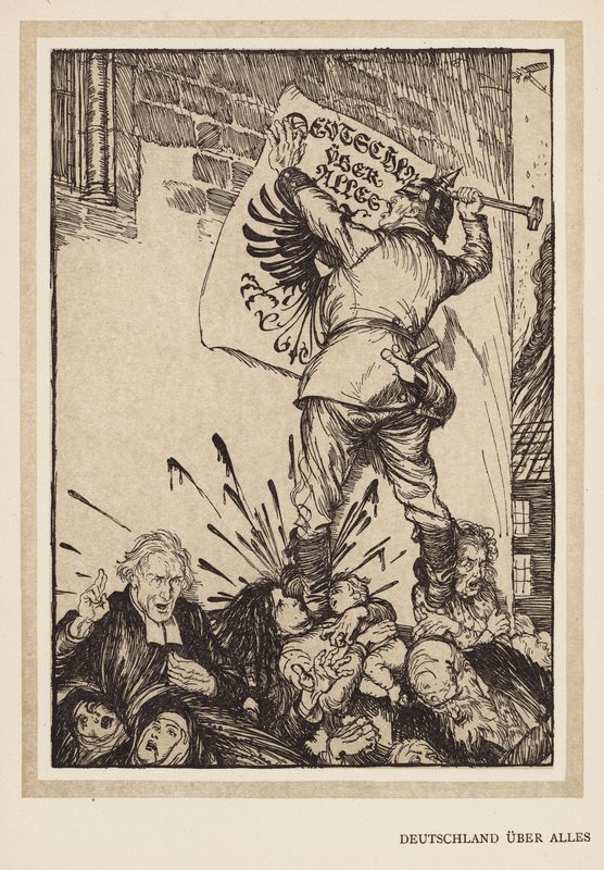 A császár füzére: Deutschland Uber Alles (litográfia) alkotó: Edmund Joseph (after) Sullivan