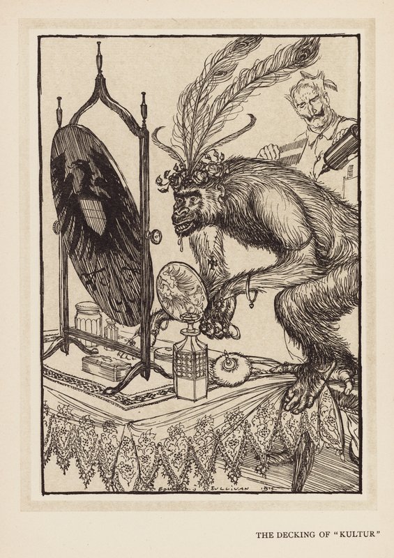 A császár füzére: A "Kultur" fedélzete (litográfia) alkotó: Edmund Joseph (after) Sullivan