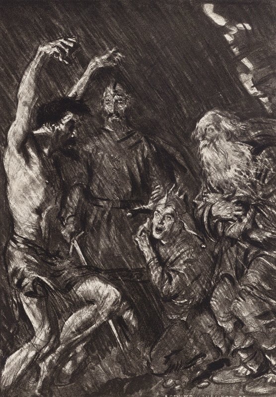 William Shakespeare: felvonás, 4. jelenet (litográfia) alkotó: Edmund Joseph (after) Sullivan