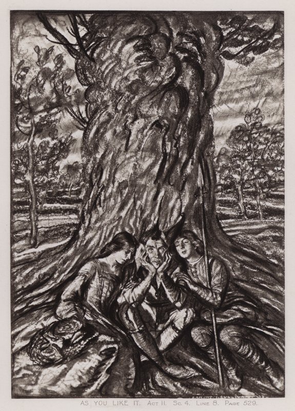 Ahogy tetszik, II. felvonás, Sc 4 (litho) alkotó: Edmund Joseph Sullivan