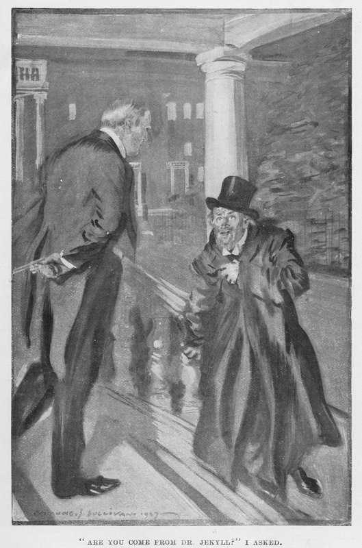 Illusztráció Dr. Jekyll és Mr Hyde számára, RL Stevenson alkotó: Edmund Joseph Sullivan