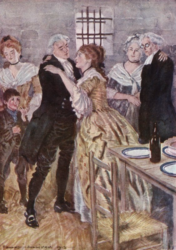 Illusztráció: Oliver Goldsmith Wakefield helytartójához (színes litó) alkotó: Edmund Joseph Sullivan