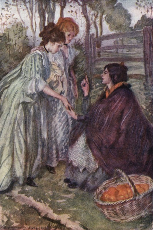 Illusztráció: Oliver Goldsmith Wakefield helytartójához (színes litó) alkotó: Edmund Joseph Sullivan