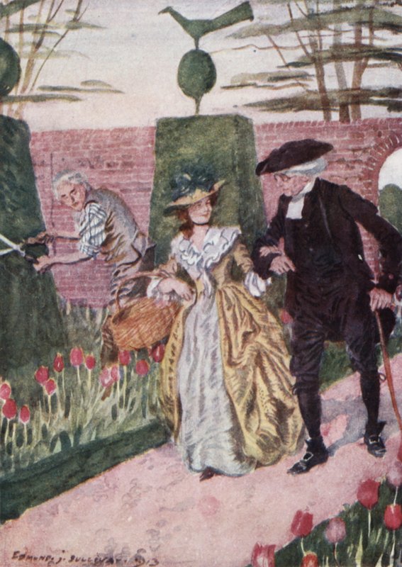 Illusztráció: Oliver Goldsmith Wakefield helytartójához (színes litó) alkotó: Edmund Joseph Sullivan