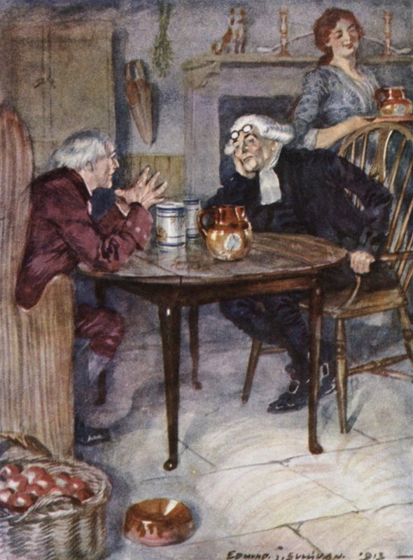Illusztráció: Oliver Goldsmith Wakefield helytartójához (színes litó) alkotó: Edmund Joseph Sullivan