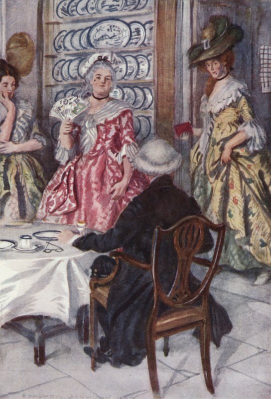 Illusztráció: Oliver Goldsmith Wakefield helytartójához (színes litó) alkotó: Edmund Joseph Sullivan