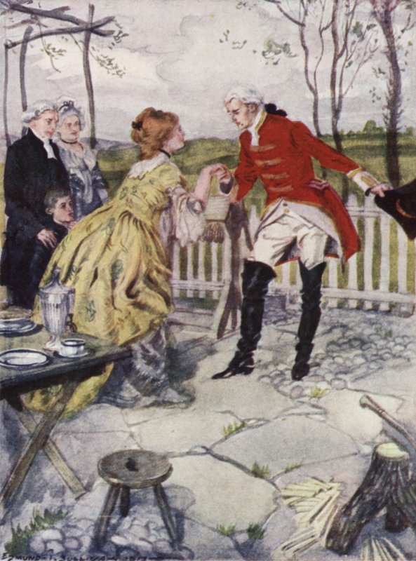 Illusztráció: Oliver Goldsmith Wakefield helytartójához (színes litó) alkotó: Edmund Joseph Sullivan