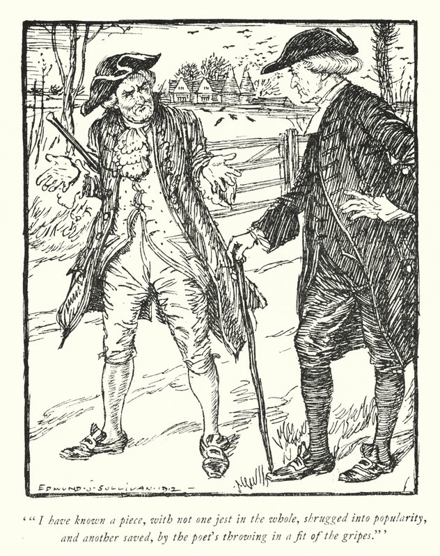 Illusztráció: Oliver Goldsmith, The Vicar of Wakefield (lithó) alkotó: Edmund Joseph Sullivan