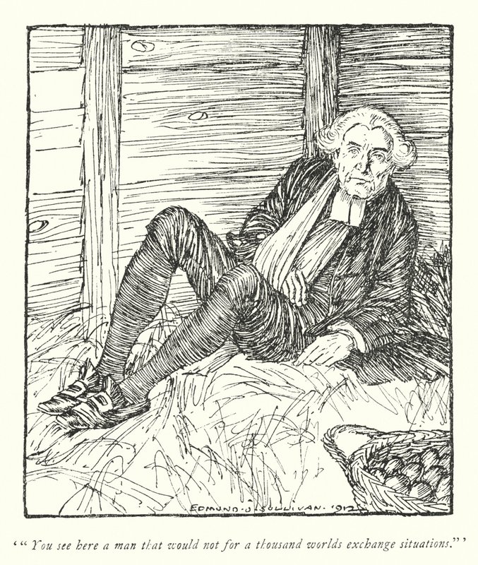Illusztráció: Oliver Goldsmith, The Vicar of Wakefield (lithó) alkotó: Edmund Joseph Sullivan