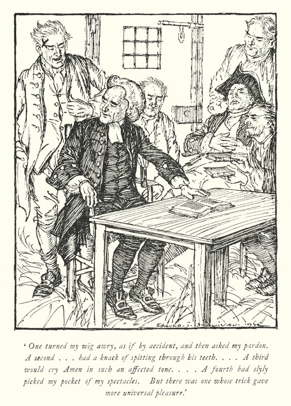 Illusztráció: Oliver Goldsmith, The Vicar of Wakefield (lithó) alkotó: Edmund Joseph Sullivan