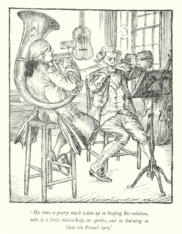 Illusztráció: Oliver Goldsmith, The Vicar of Wakefield (litho) alkotó: Edmund Joseph Sullivan