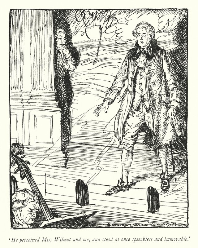 Illusztráció: Oliver Goldsmith, The Vicar of Wakefield (lithó) alkotó: Edmund Joseph Sullivan