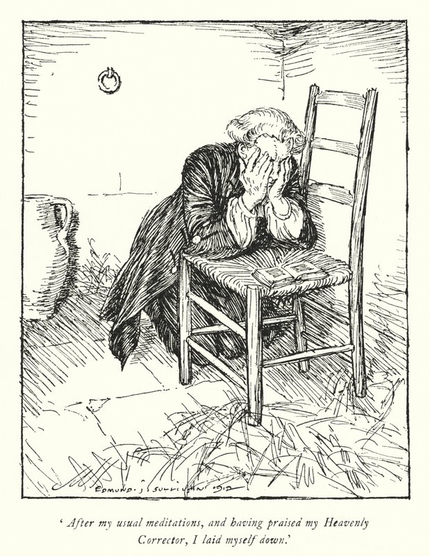 Illusztráció: Oliver Goldsmith, The Vicar of Wakefield (lithó) alkotó: Edmund Joseph Sullivan